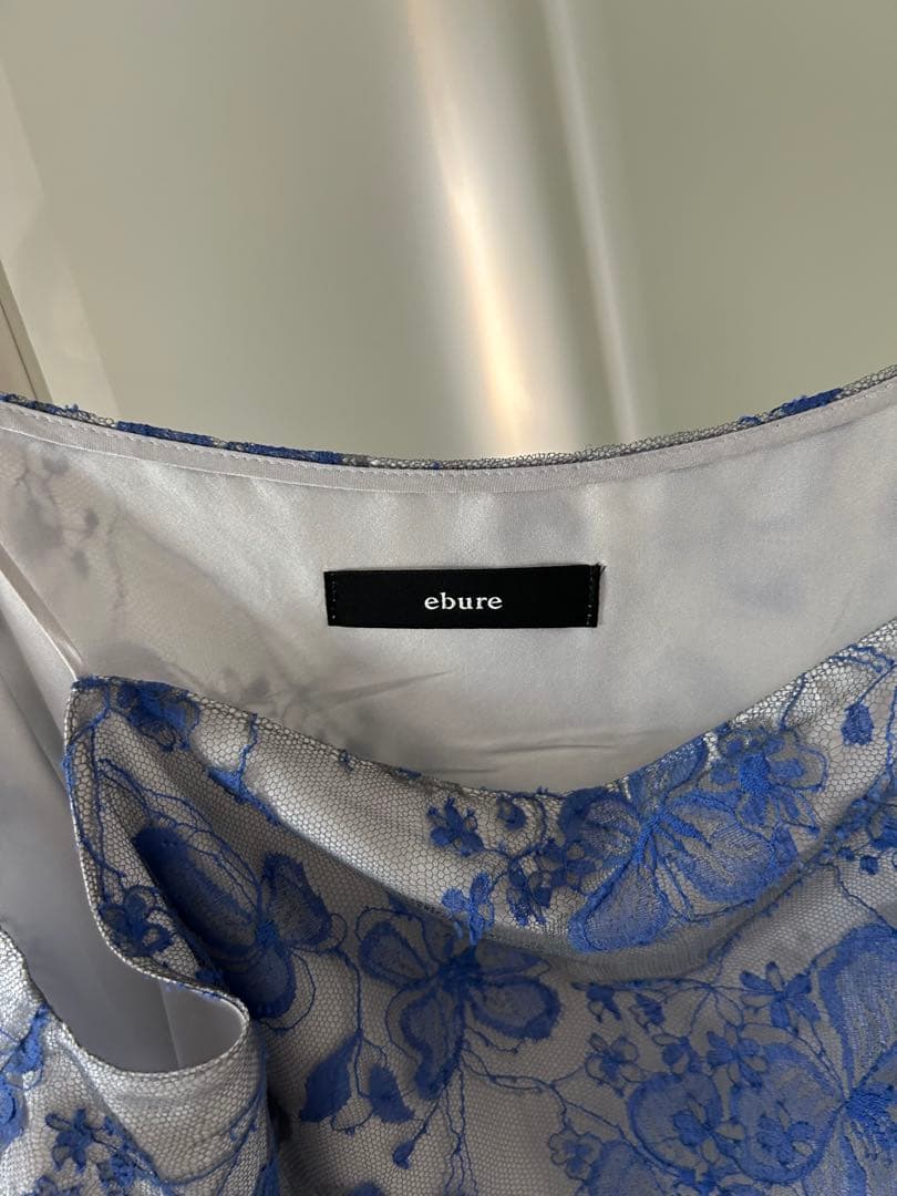 ebure エブール 2025秋冬 ブルーフラワーレースキャミ