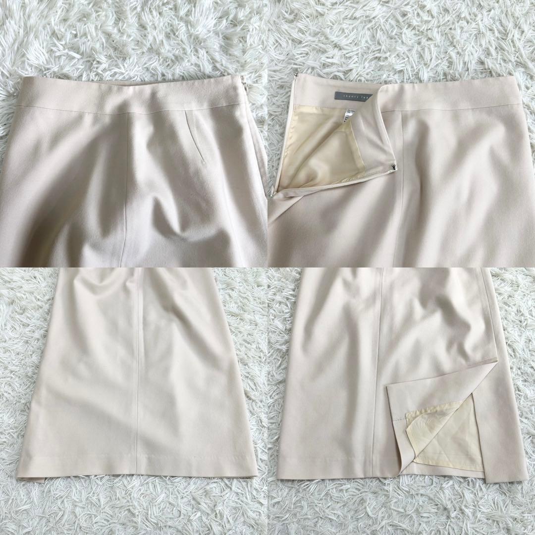 theory luxe セットアップ ノーカラージャケット アイボリー 近年