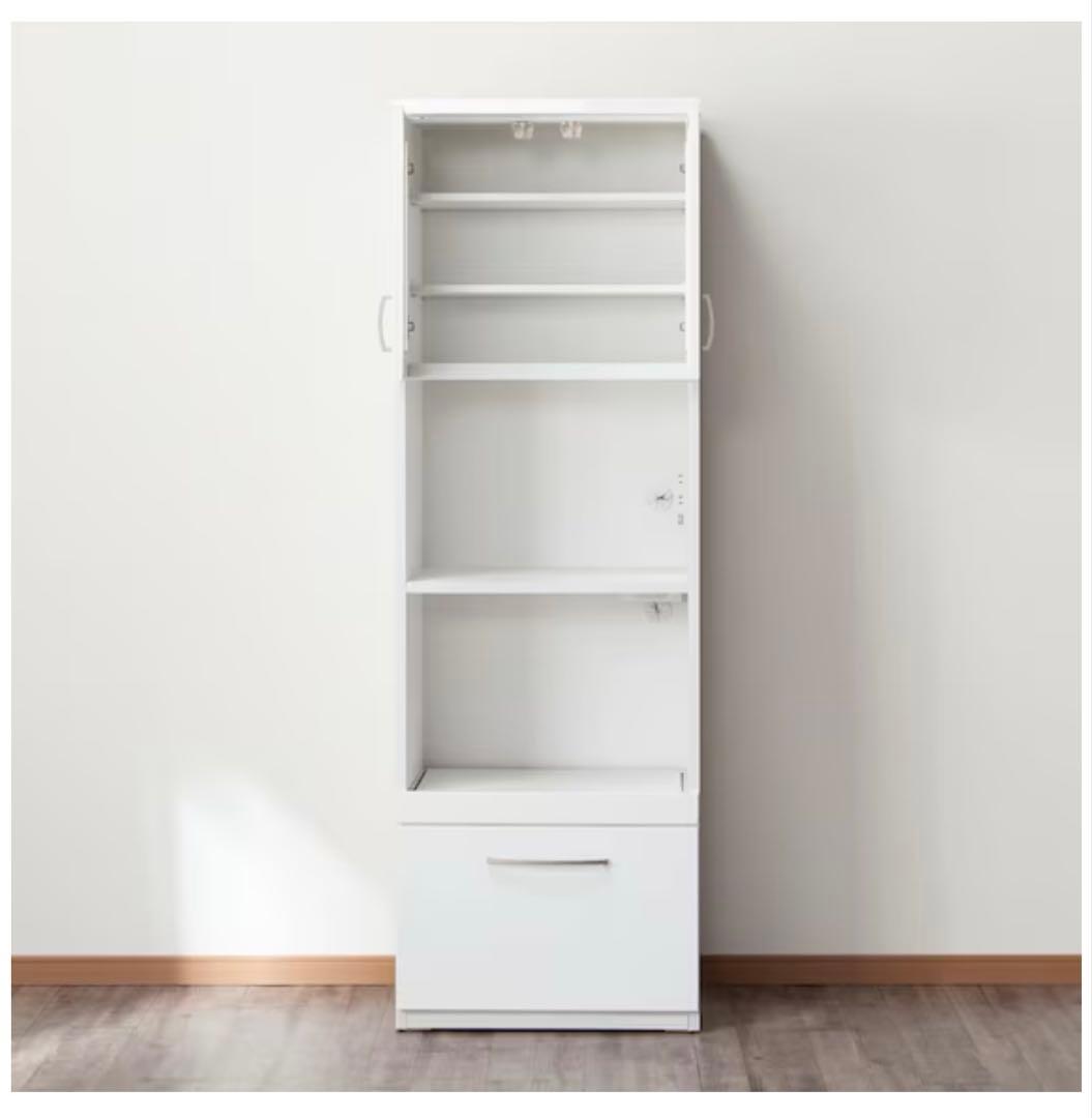 ニトリ レンジボード コパンT 60RB WH 食器棚　キッチン収納