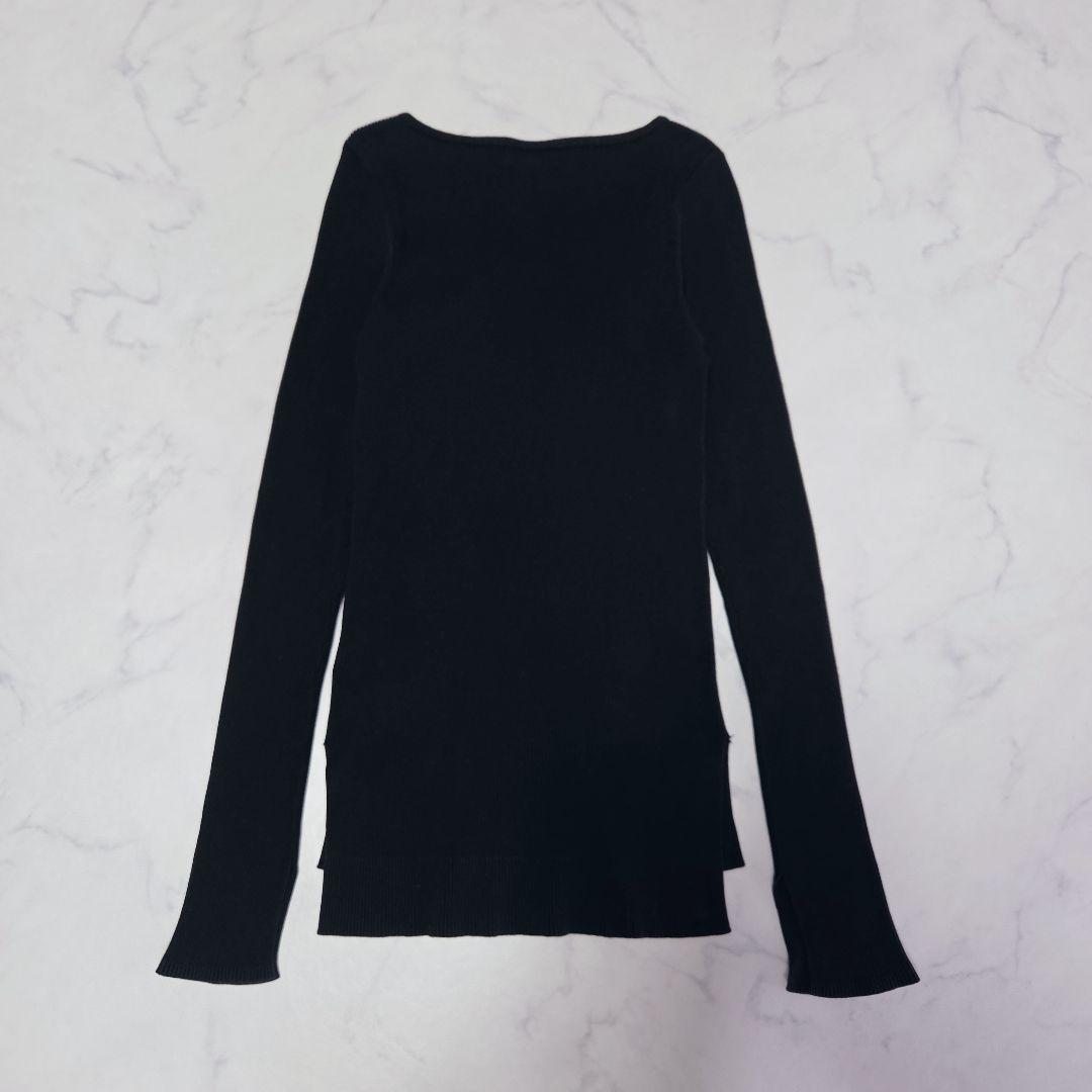 オーラリー ロンハーマン ギザボートネック クルーネック 長袖 カットソー 黒