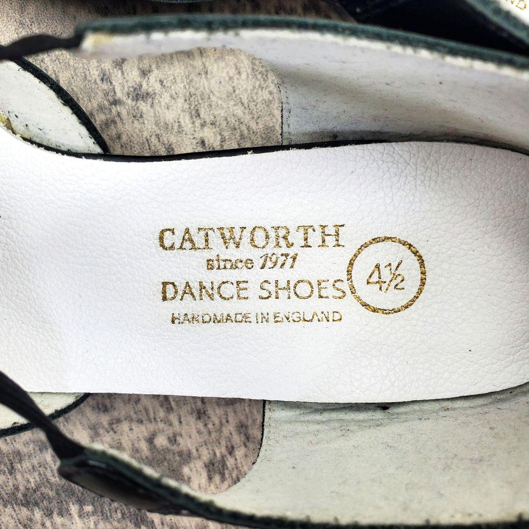 未使用級【CATWORTH】Tストラップ フラットシューズ 黒 23.5cm