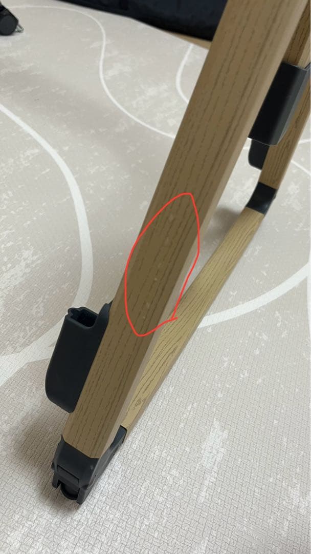 HZDMJ ベビーベッド　グレー　蚊帳なし