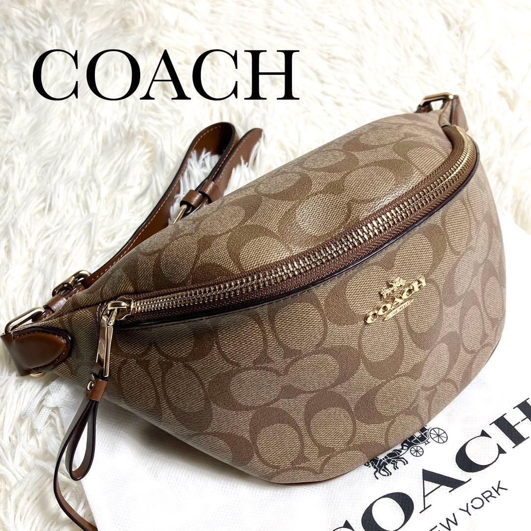 【極美品】coach ウエストバッグ PVC シグネチャー