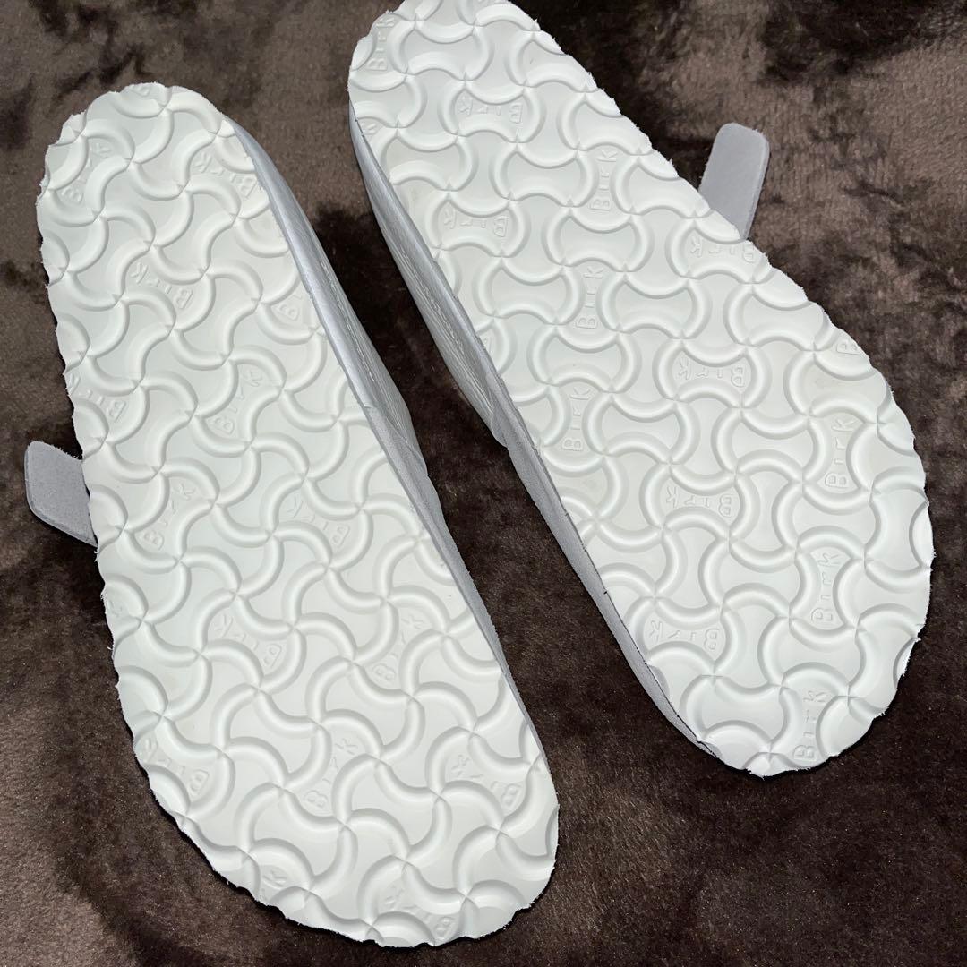 ビルケンシュトック ロンドン ホワイト レザー スエード サンダル　37 白