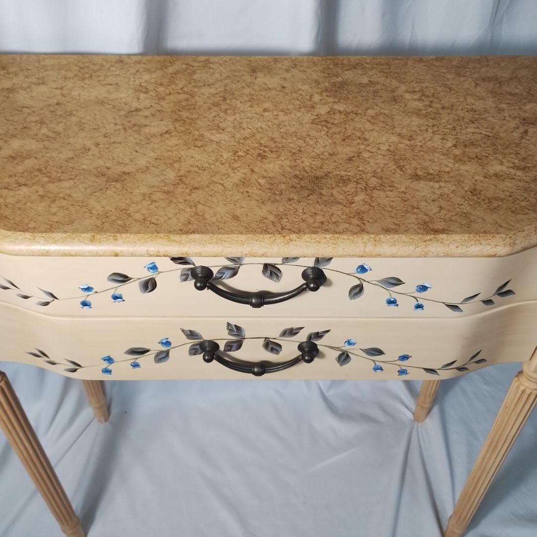 イタリア アンティーク チェストテーブル リーフ シャビーシック