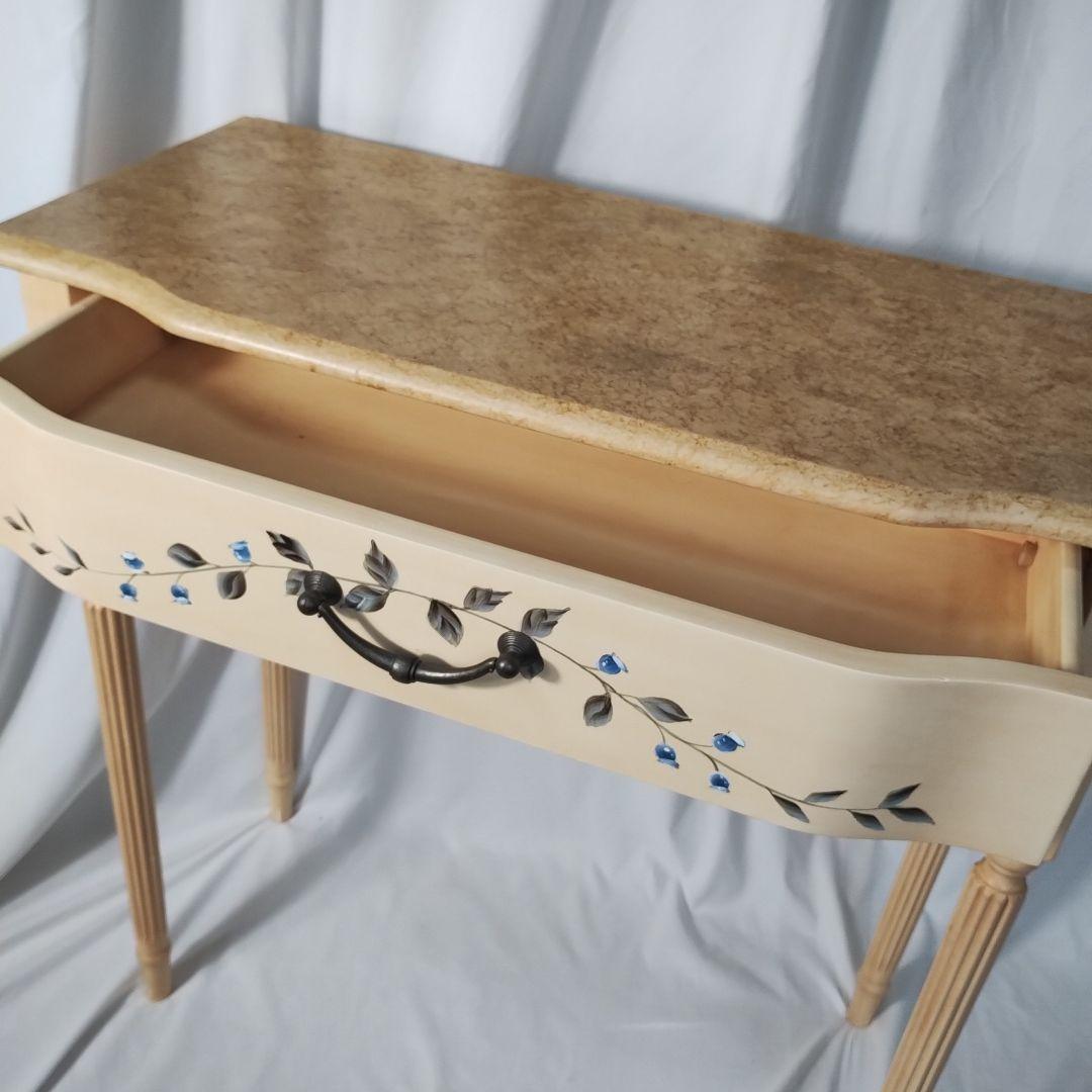 イタリア アンティーク チェストテーブル リーフ シャビーシック