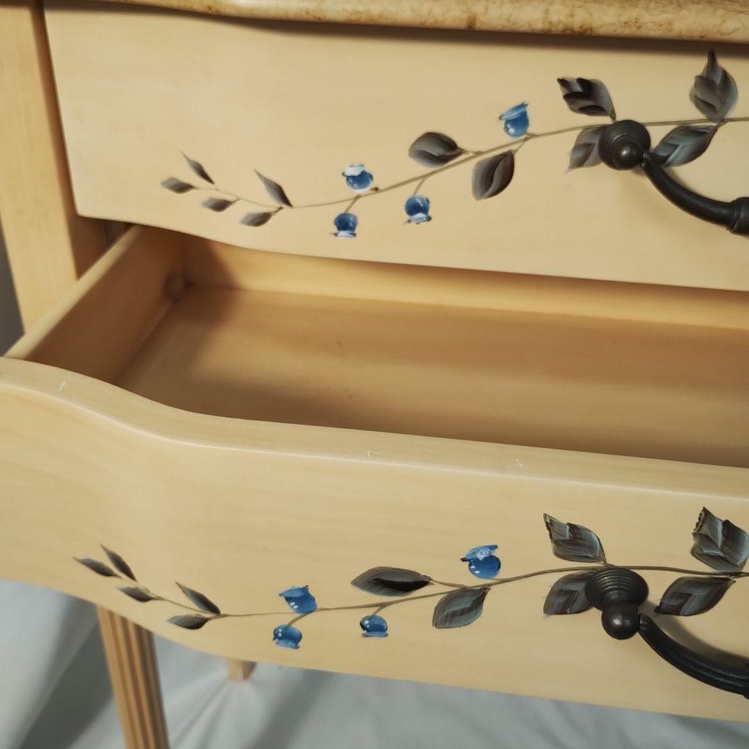 イタリア アンティーク チェストテーブル リーフ シャビーシック