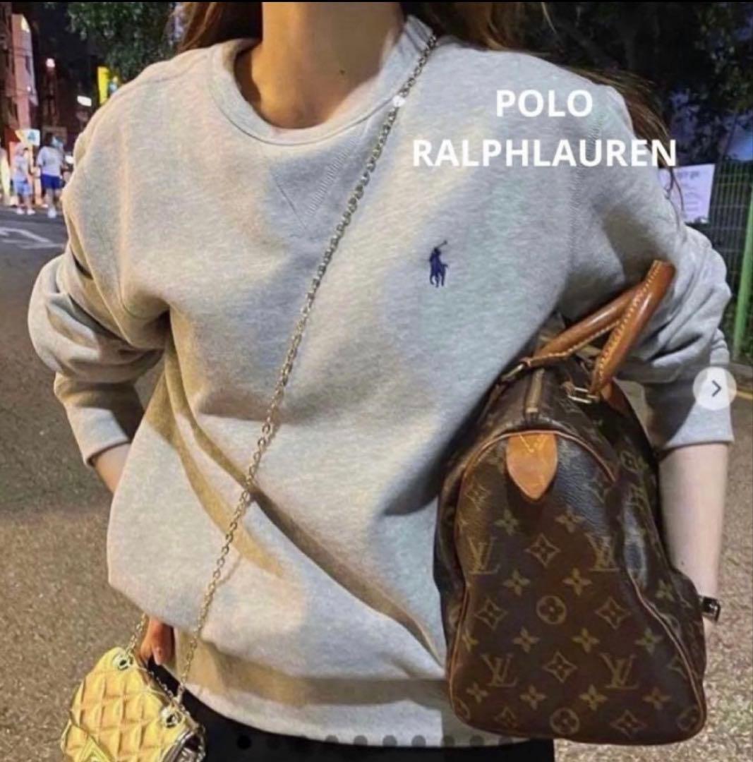 極美品✳︎ポロラルフローレン裏起毛スウェットトレーナー定番大人気グレー正規品