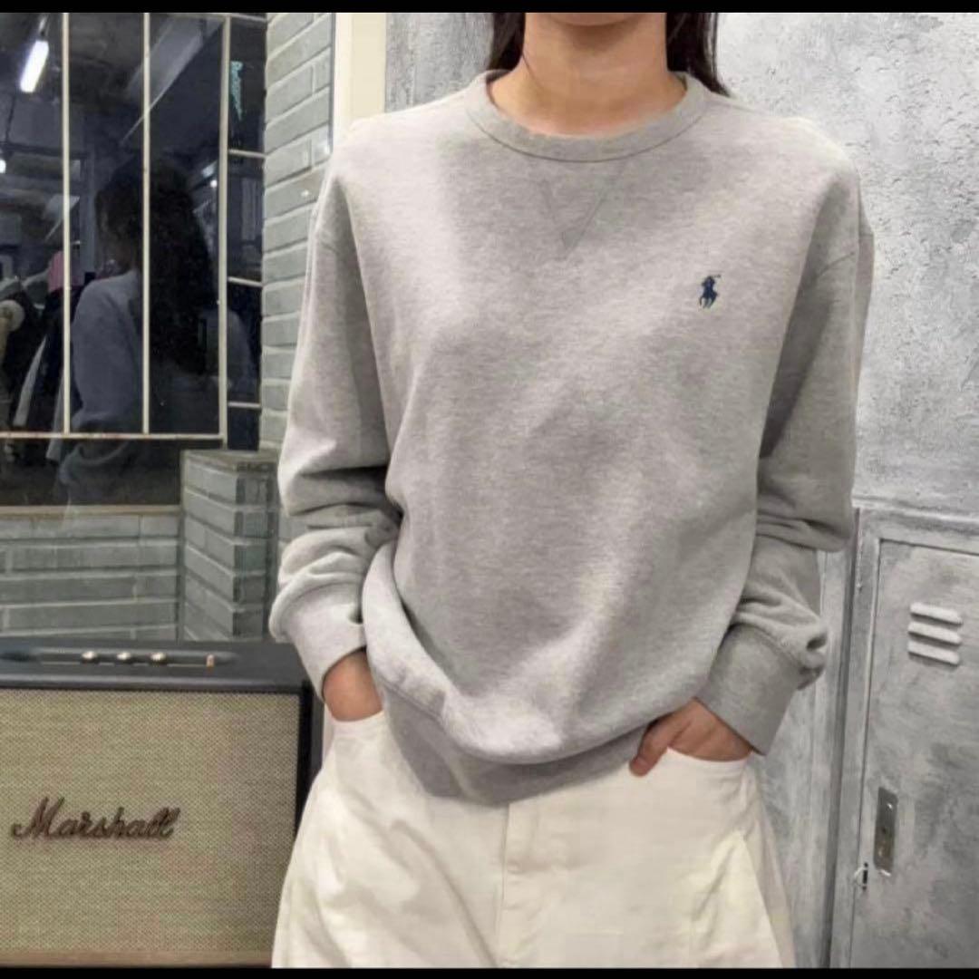 極美品✳︎ポロラルフローレン裏起毛スウェットトレーナー定番大人気グレー正規品