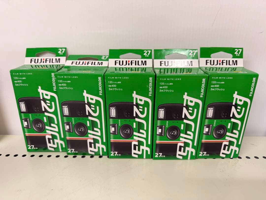 FUJIFILM 使い捨てカメラ 27枚撮り 5個セット
