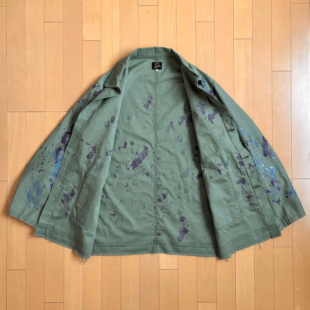 NEEDLES ニードルズ ジャケット カバーオール L カーキ ジャージ 長袖