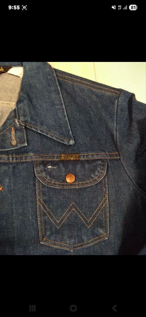 42 usa製 Wrangler 74126nv デニムジャケット