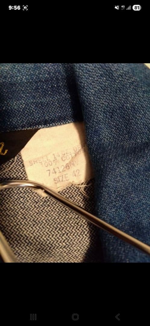 42 usa製 Wrangler 74126nv デニムジャケット