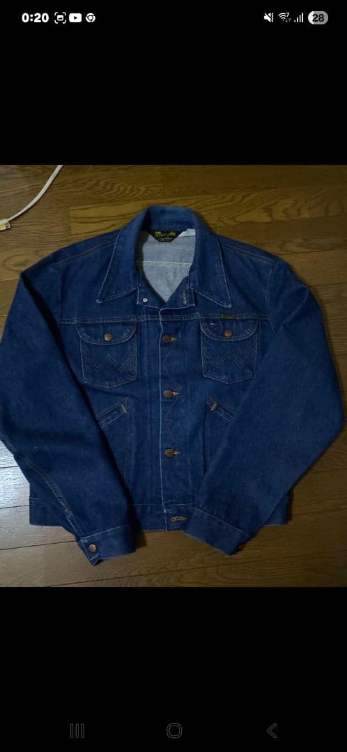 42 usa製 Wrangler 74126nv デニムジャケット