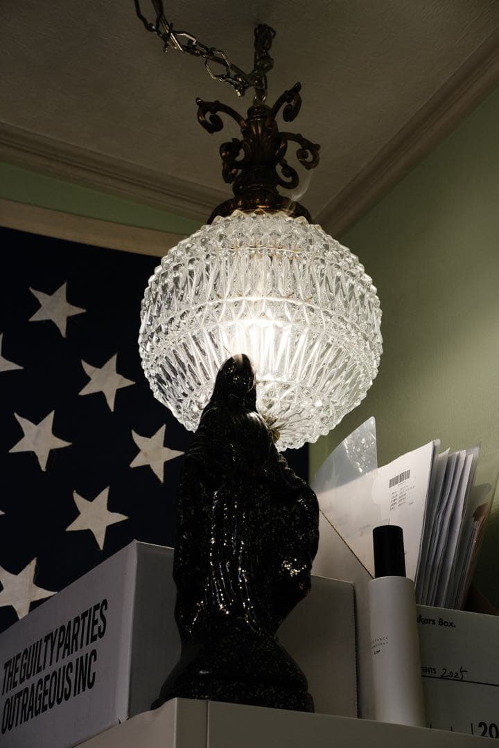 60'sクリアガラス ペンダントライト