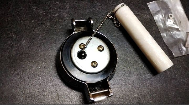 新品 CB350F CB400F CB750K ゲージ付 タンクキャップ 白