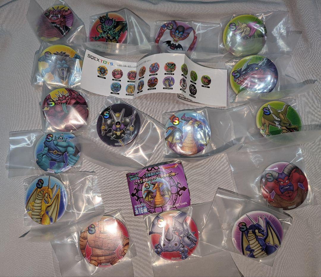 ドラゴンクエストウォーク こころSの缶バッジ メガモン編 16種フルコ