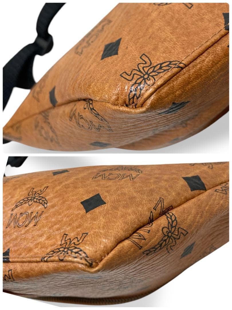 【美品】エムシーエム　ヴィセトス ボディバッグ　ウエストポーチ　レザー　キャメル