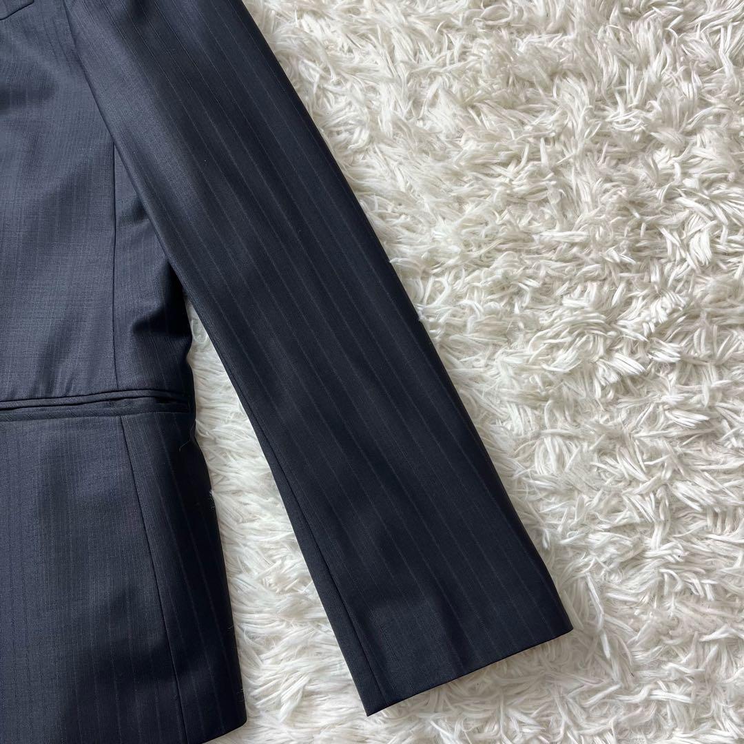 美品　23区　セットアップ　スーツ　スカート　大きいサイズ　44　ストライプ