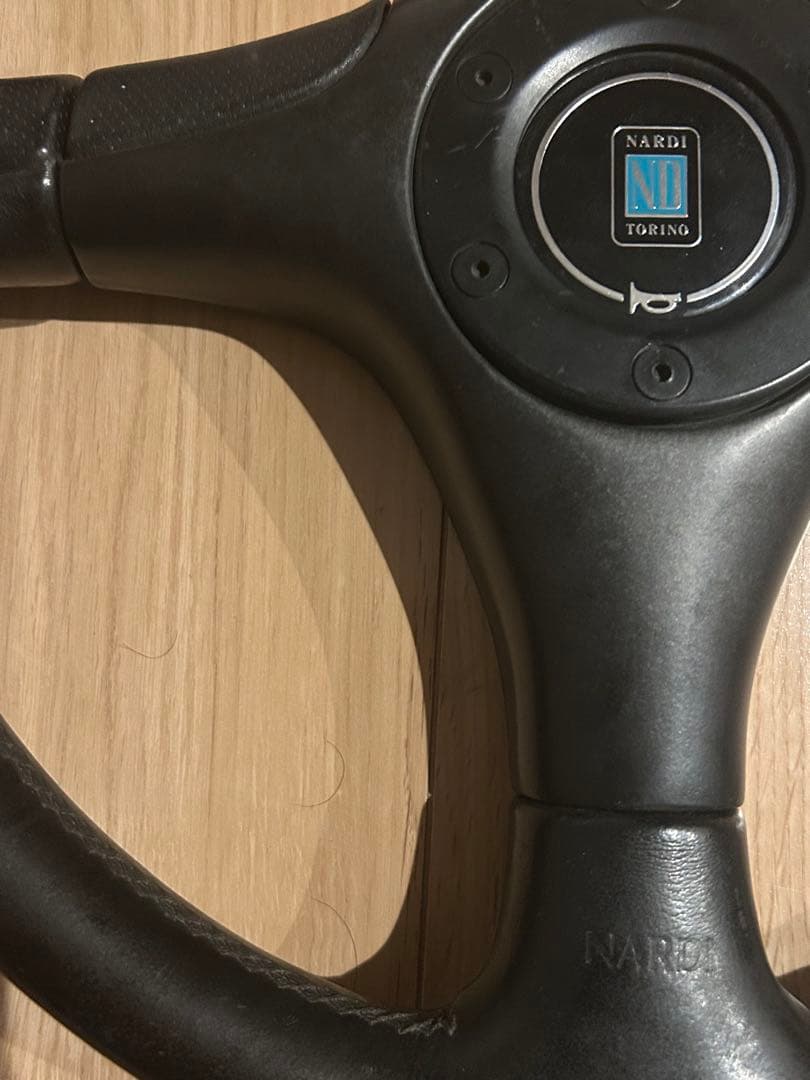【当時物】NARDI ナルディ ウッドレザーコンビステアリング FET刻印あり