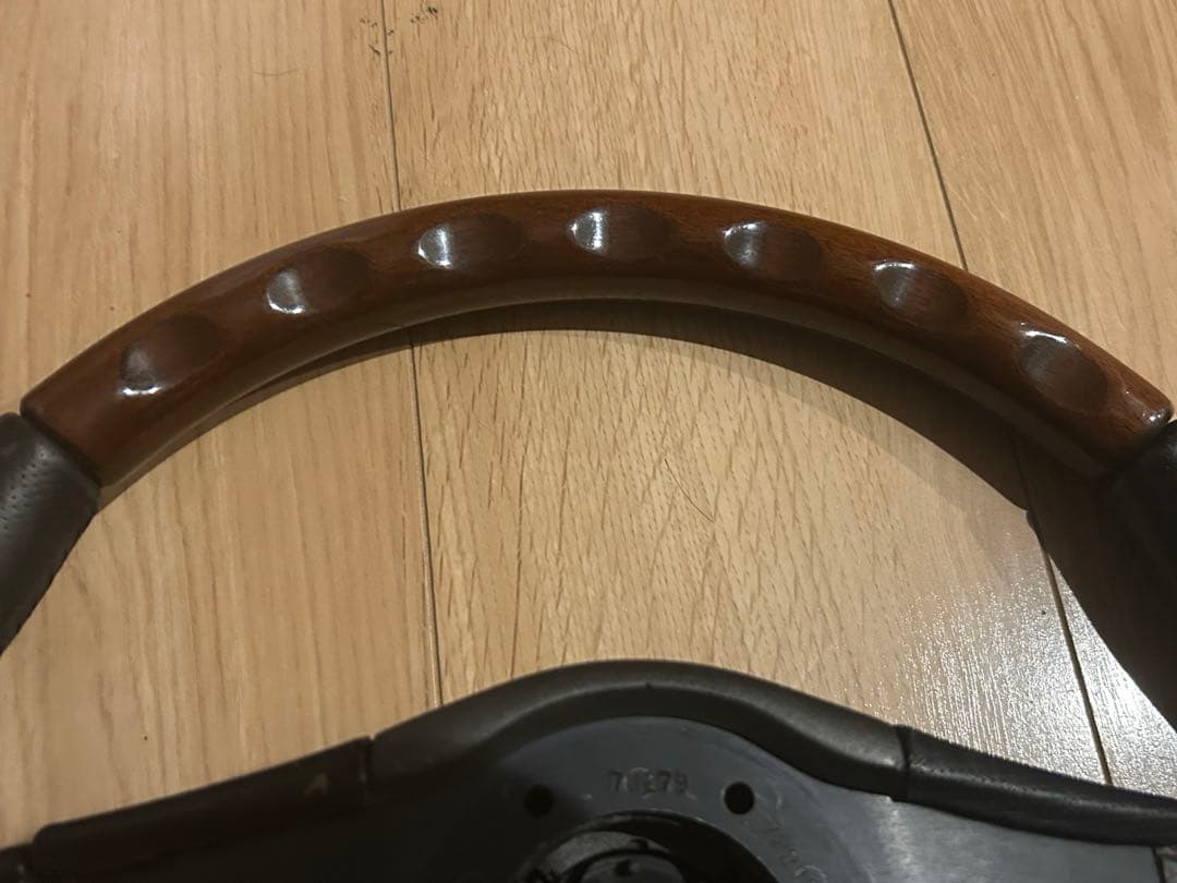 【当時物】NARDI ナルディ ウッドレザーコンビステアリング FET刻印あり