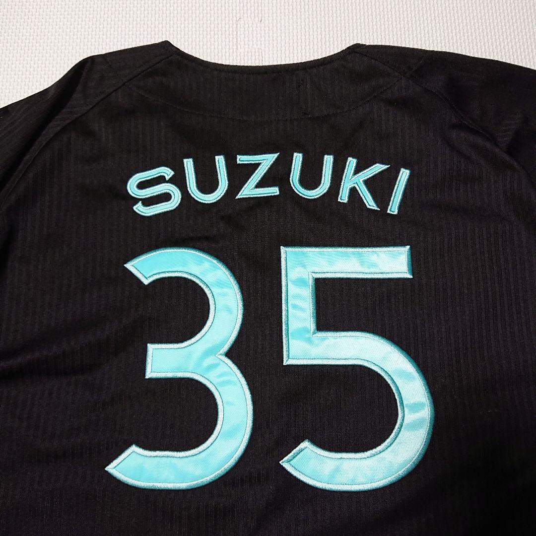 ■千葉ロッテマリーンズ 2021 ブラックサマー 鈴木昭汰 ユニフォーム 黒緑L