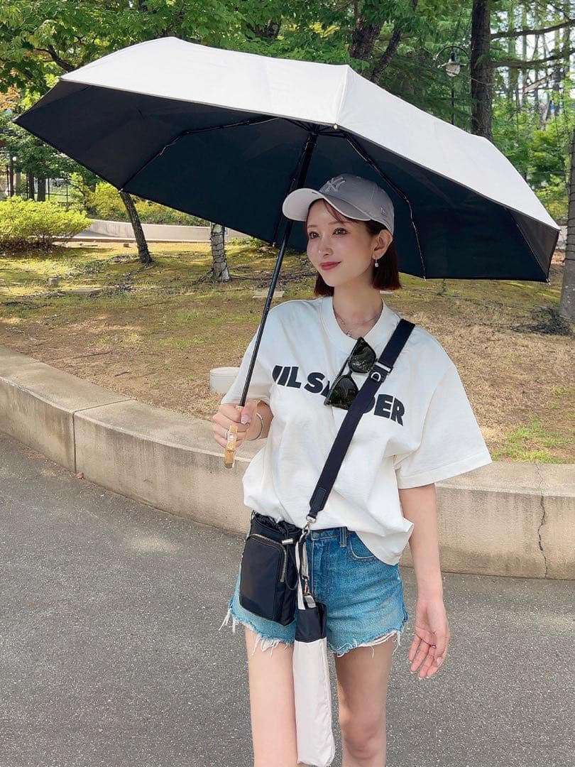 しーちゃん　しぃちゃん　完全遮光 100% 晴雨兼用日傘　ネイビー