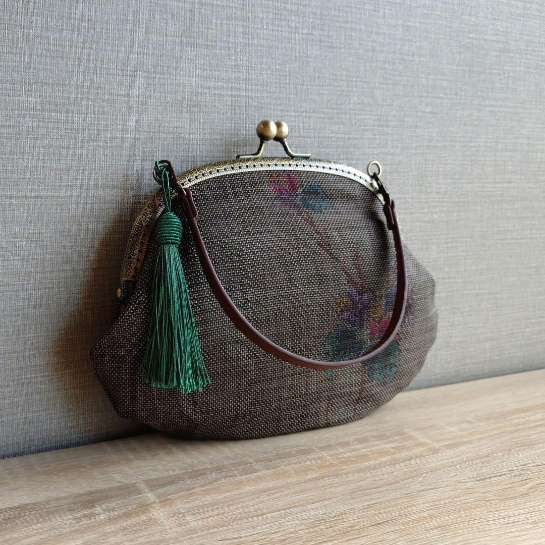 がま口バック二点☆大島紬