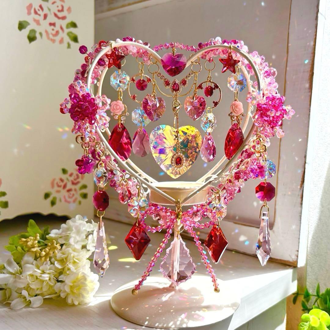 ハート✩.*˚SWAROVSKI置き型サンキャッチャー