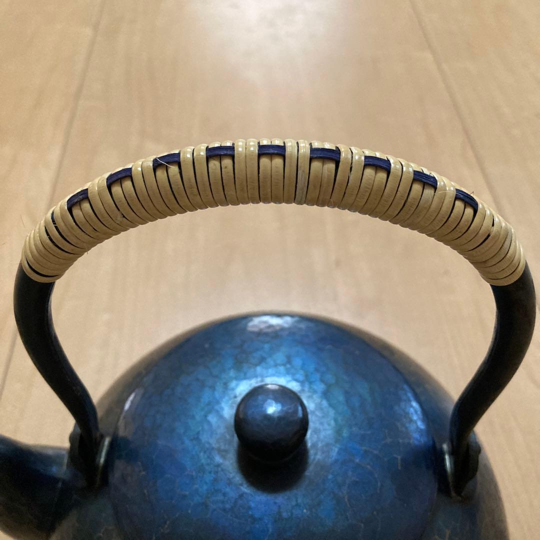 【美品】玉川堂 鎚起銅器 湯沸 紫金色