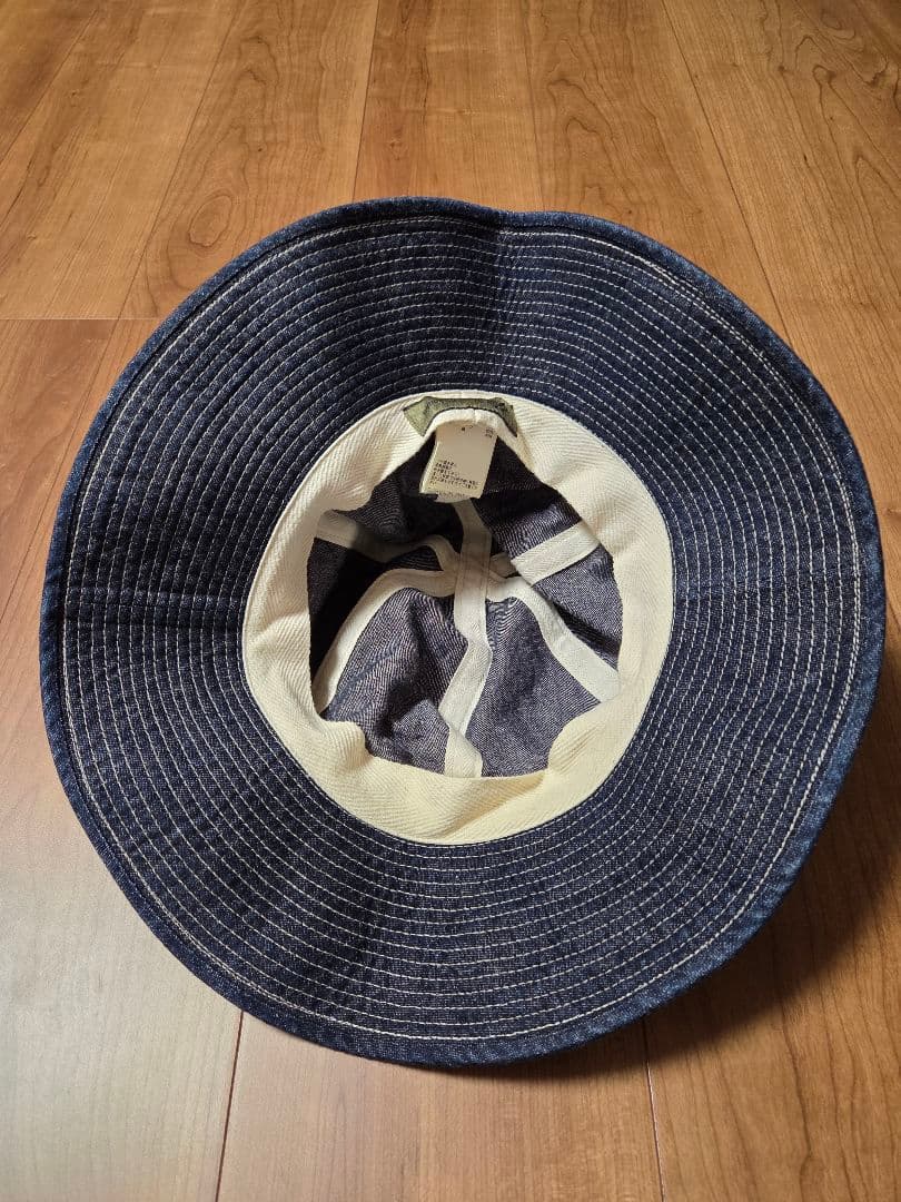 ナイジェルケーボン　デニムハット　サイズL　コットン　帽子　ミリタリー