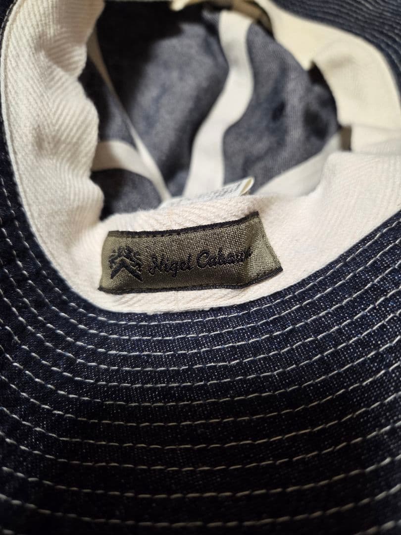 ナイジェルケーボン　デニムハット　サイズL　コットン　帽子　ミリタリー