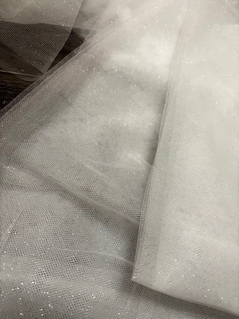 アニヴェルセル/ウェディングベール レース装飾 グリッター入り【美品】