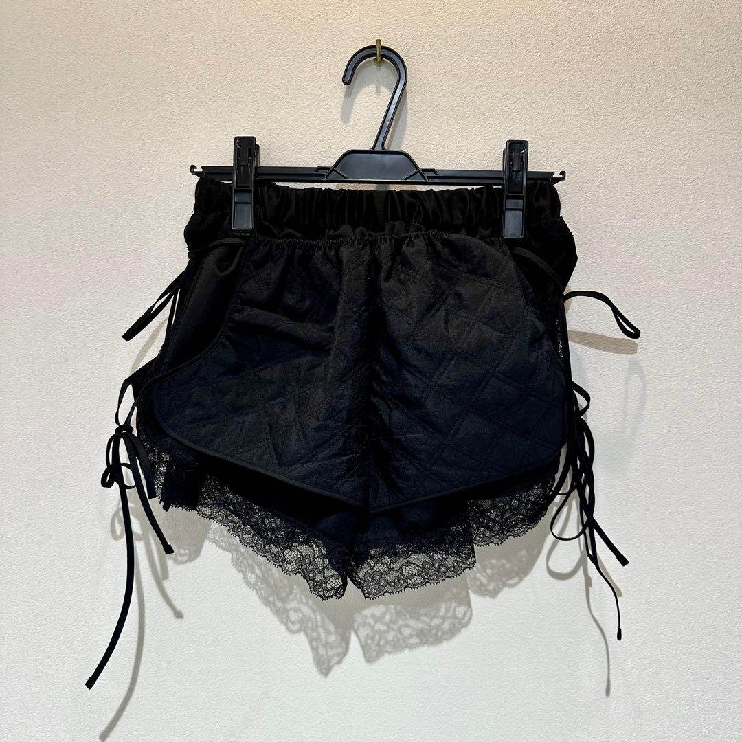 Litmus HerPraha キルティング×レース ショートパンツ 黒 完売品