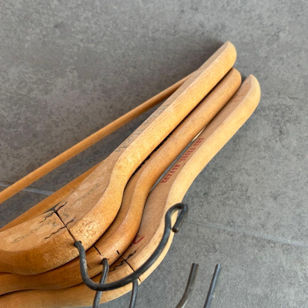 ビンテージ ウッド ハンガー 木製 アメリカ アンティーク