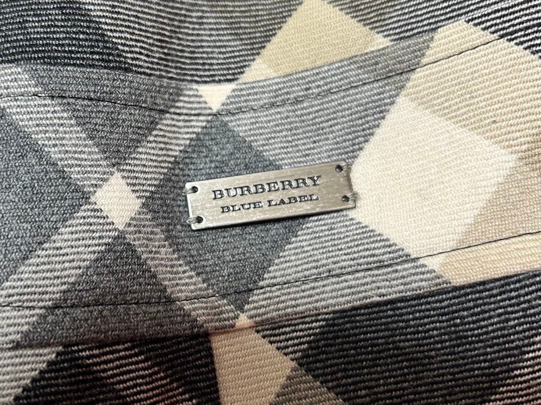 美品BURBERRYノバチェック ウール ワンピース 七分袖 36 色違い2点