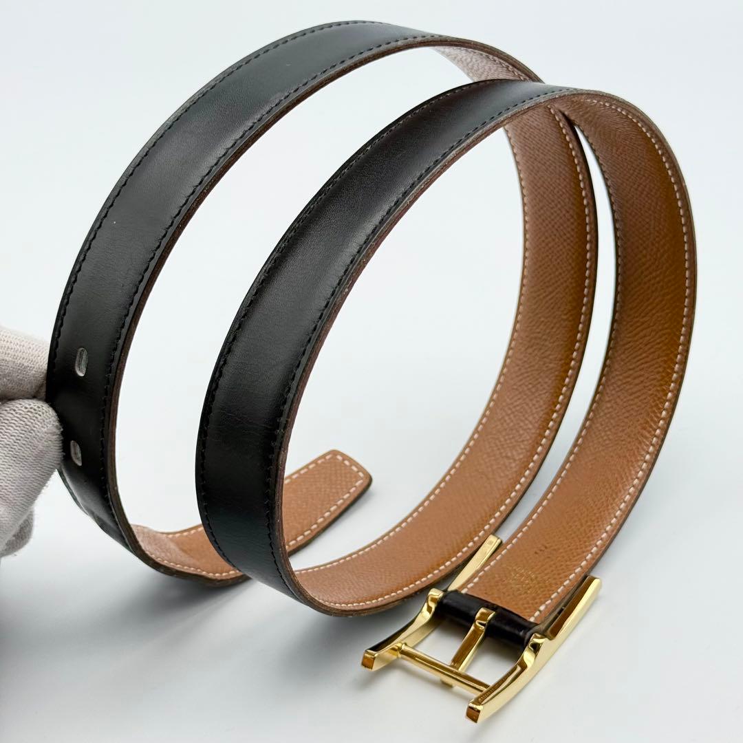 ✨美品✨HERMES ベルト アピ ゴールド金具 本革 サイズ85 □O刻印