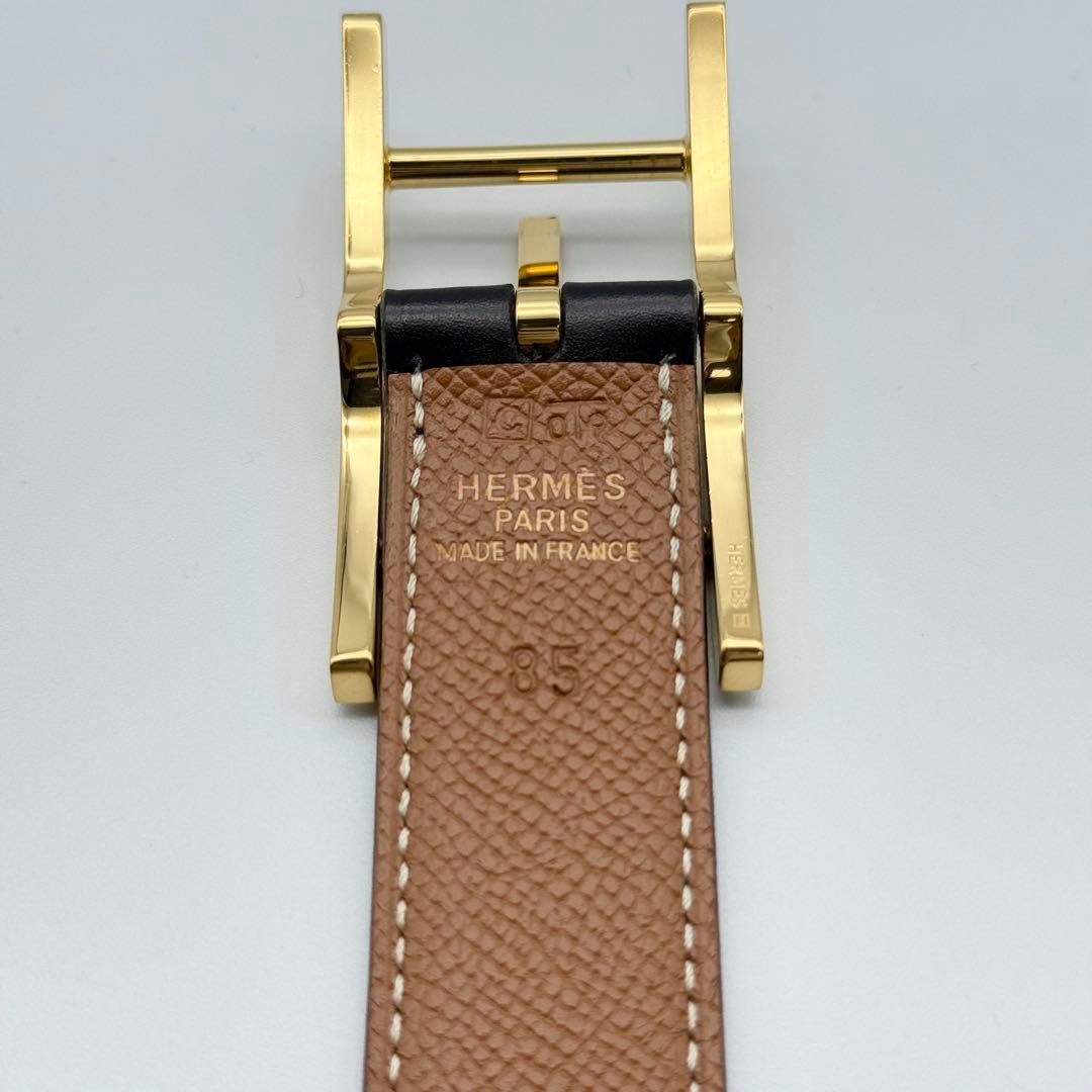 ✨美品✨HERMES ベルト アピ ゴールド金具 本革 サイズ85 □O刻印