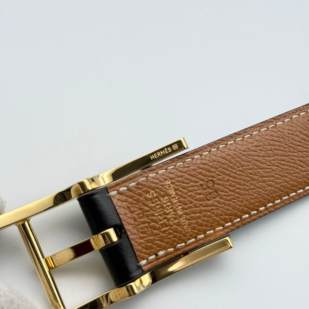 ✨美品✨HERMES ベルト アピ ゴールド金具 本革 サイズ85 □O刻印