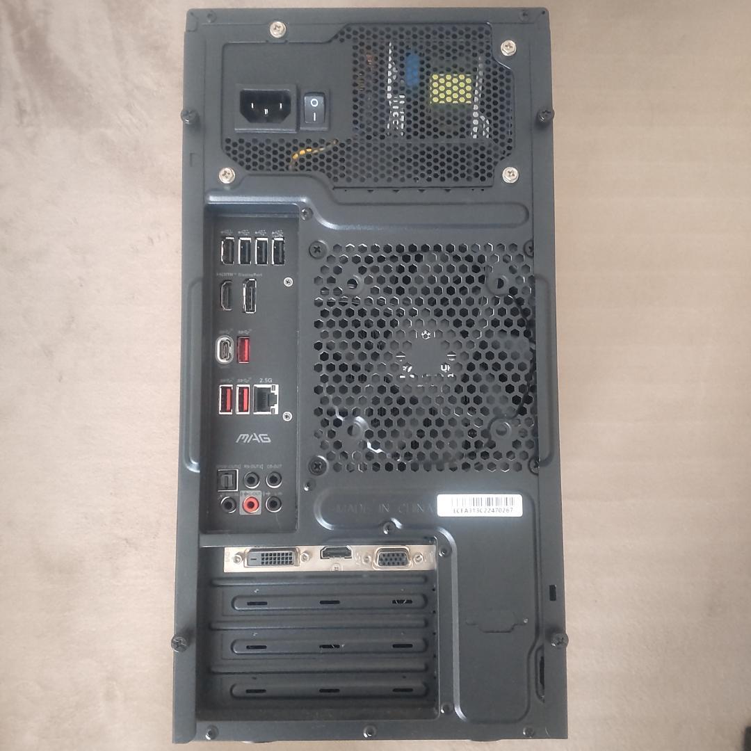 自作PC　i5-12400F メモリ32G SSD 1T