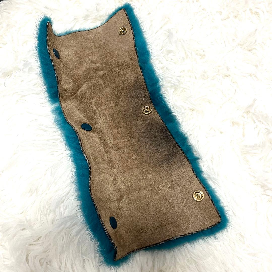 希少✨美品✨Valextra ヴァレクストラ ハンドルカバー　ミンクファー　革