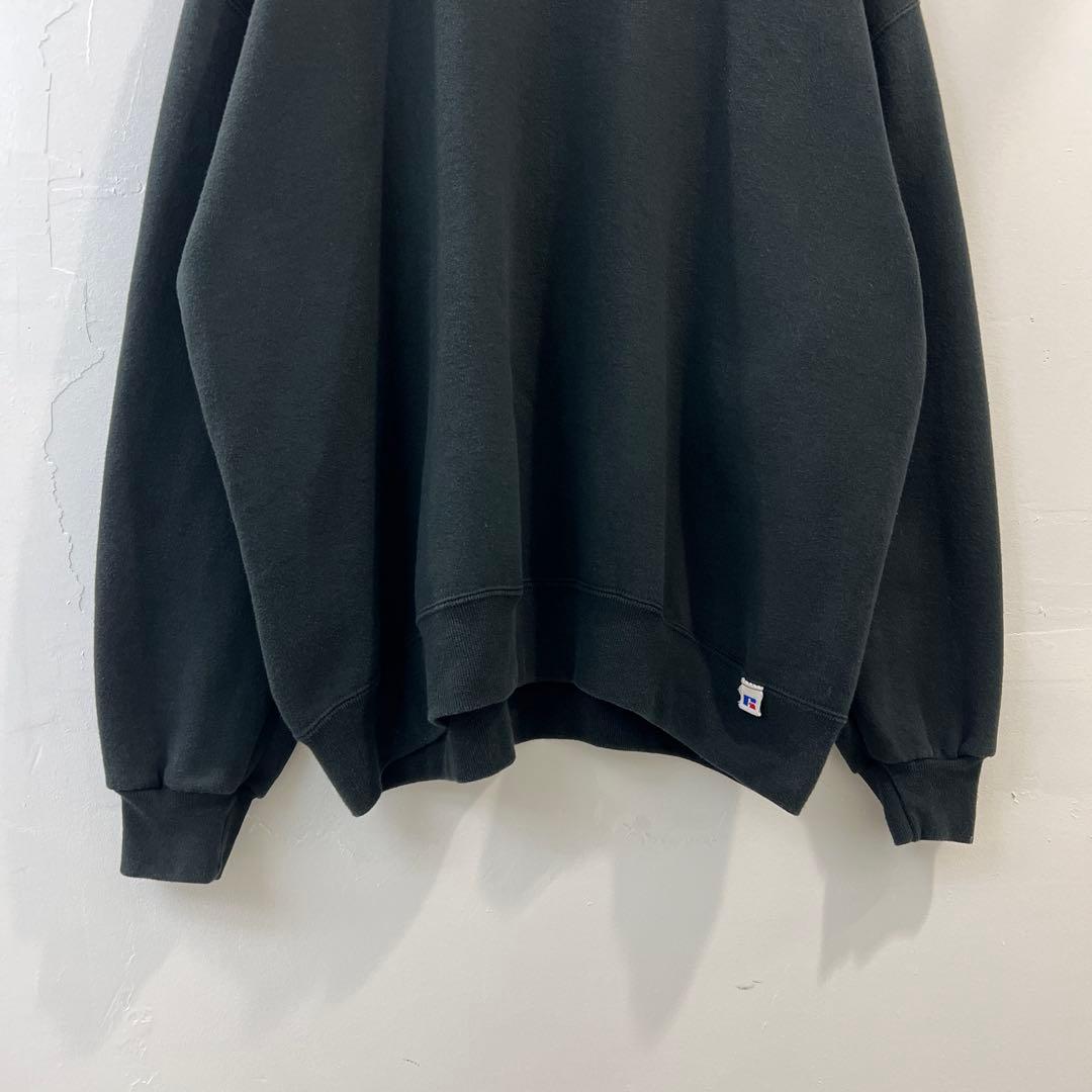 90s ラッセルアスレチック ブラック XXL 無地スウェット USA製