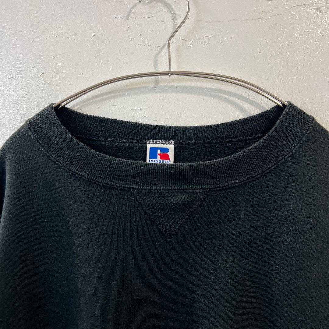 90s ラッセルアスレチック ブラック XXL 無地スウェット USA製