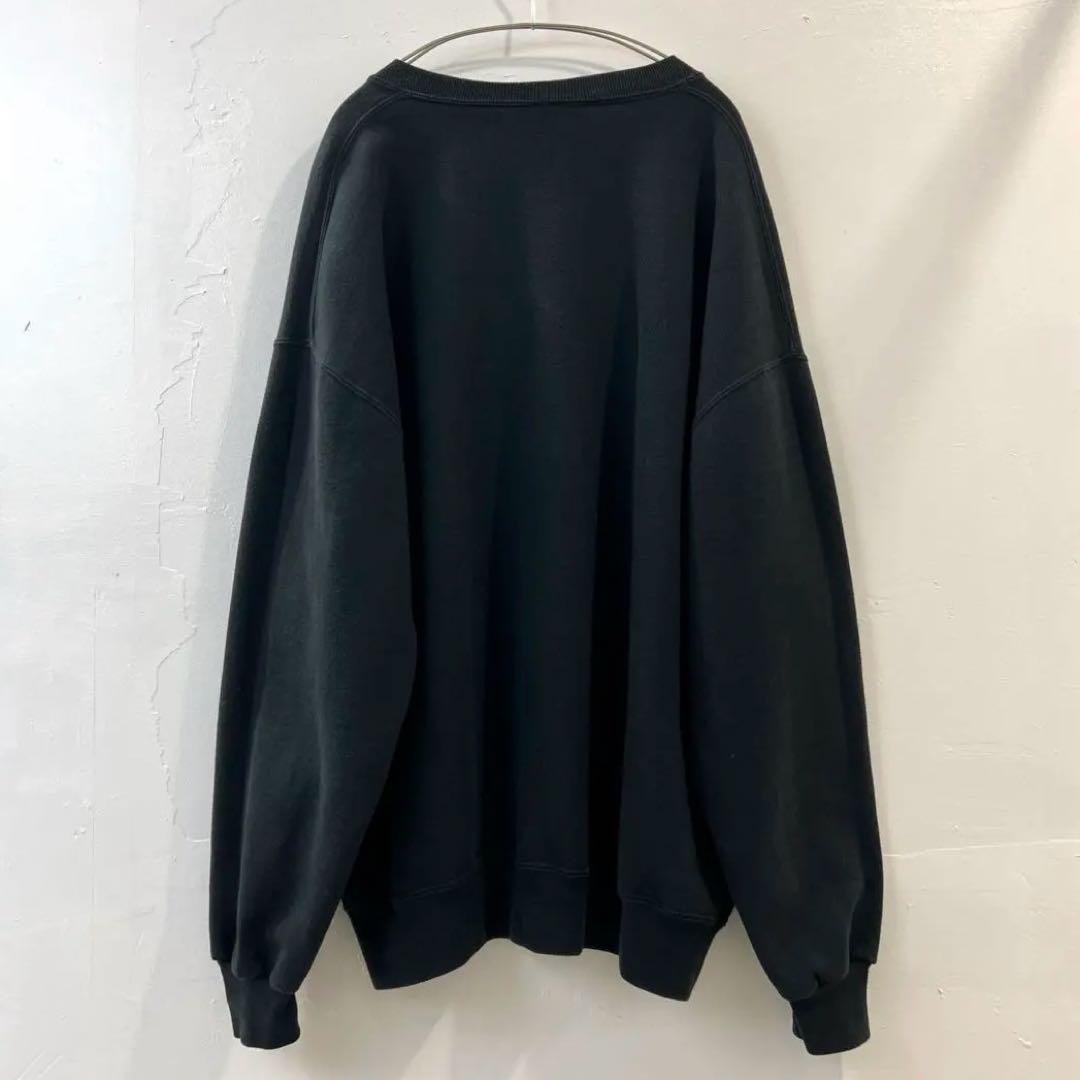 90s ラッセルアスレチック ブラック XXL 無地スウェット USA製