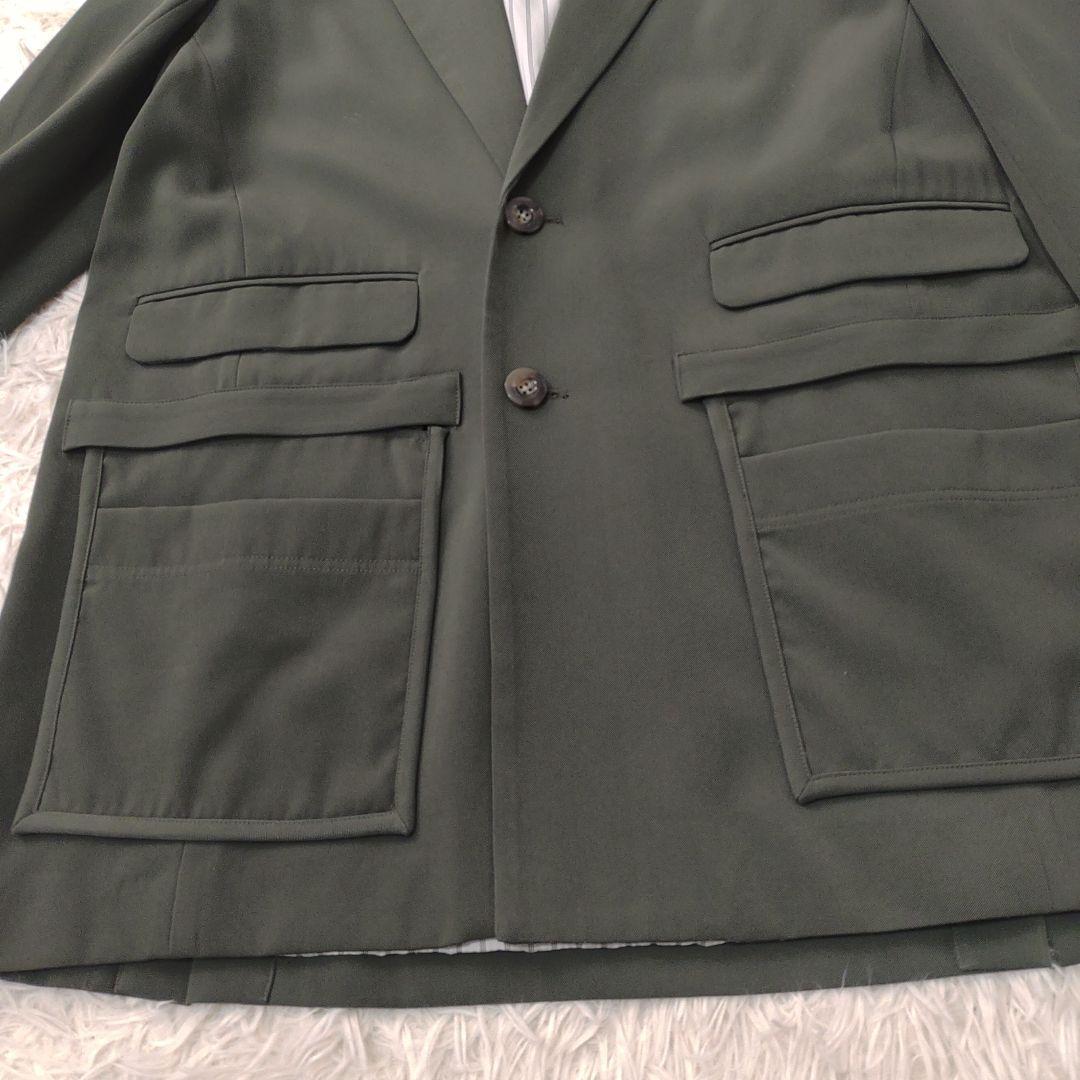 UN3D.　レイヤードポケットジャケット　グリーン　アンスリード