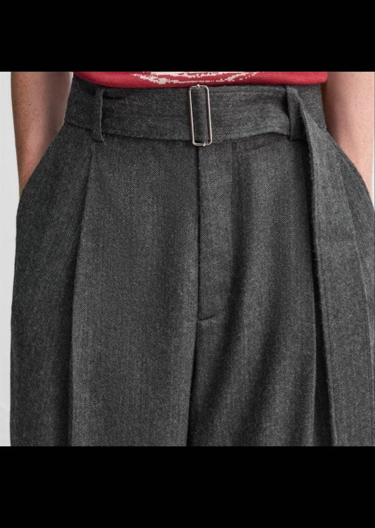 ZARA×ハリーランバート　グレーワイドスラックス　４２