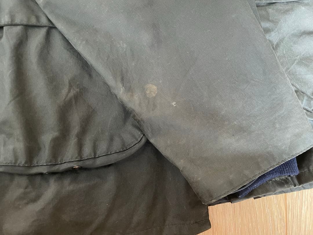 古着 バブアー 3ワラント ビデイル ネイビー 縦型4ポケット C36