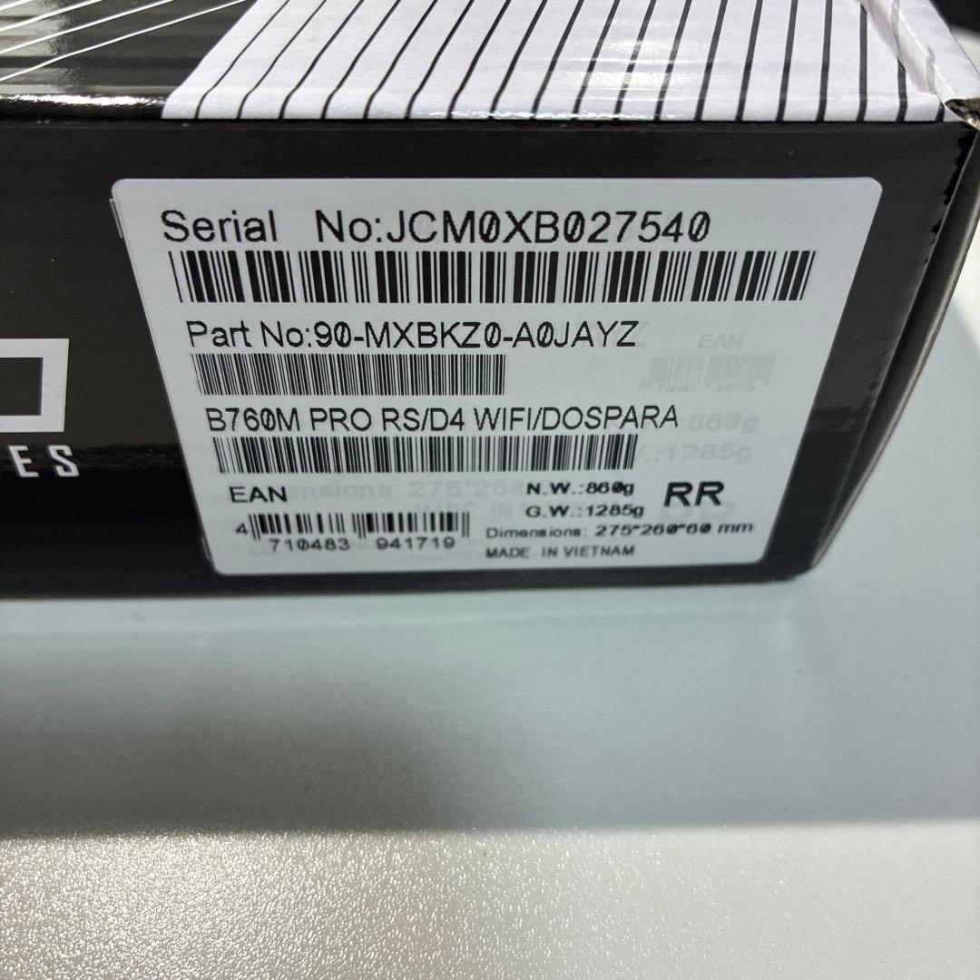 新品 ASRock B760M Pro RS/D4 WiFi マザーボード保証付