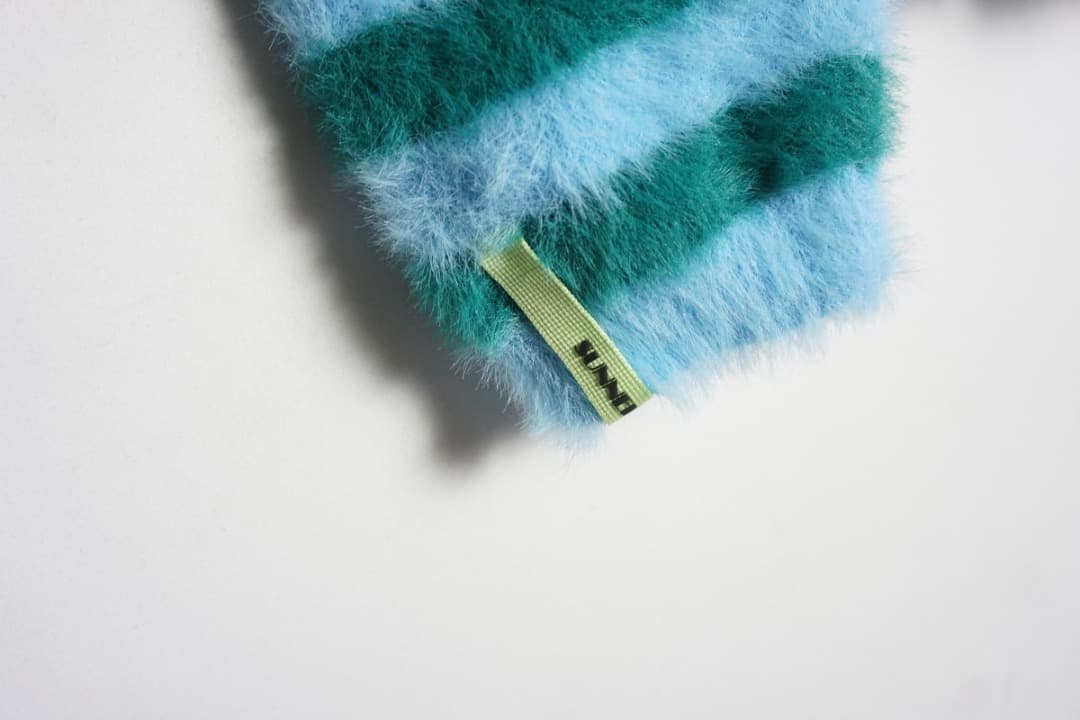 美品SUNNEI スンネイ ハーフジップ ニット セーター ボーダー 119P▲