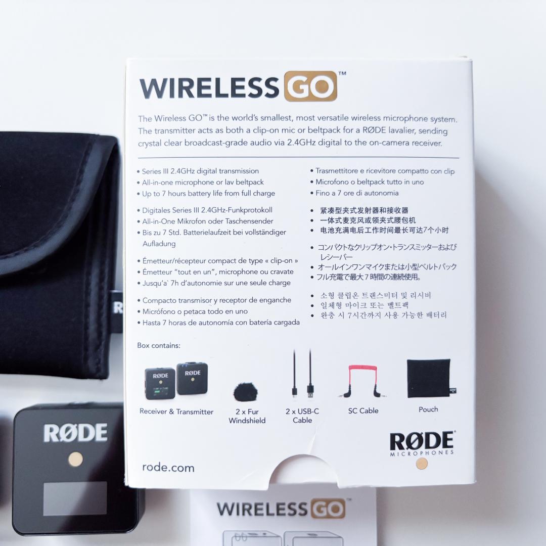 【美品】RØDE WIRELESS GO ワイヤレスマイク